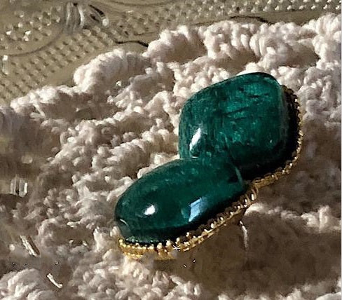 Adelsten Cleopatra Emerald Ear Clips - Gemstones Tourmaline