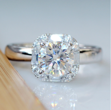 Collection: 925 Silver Sterling 1 Carat Moissanite Diamond Ring