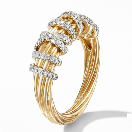 Luxury 925 Silver Sterling Gold Plated Fine Jewelry Ring