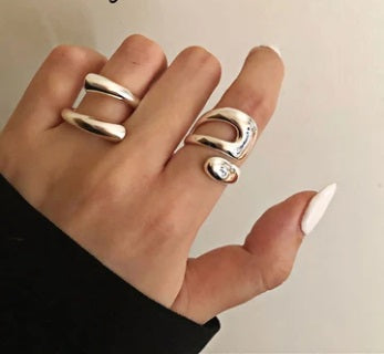 925 Silver Stylish Santorini Geometric Ring