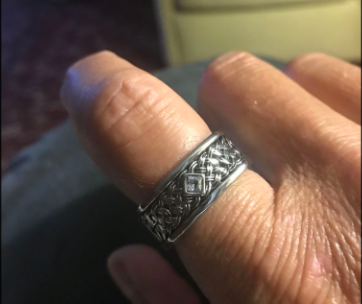 Vintage Gothic Man Woven Design Ring